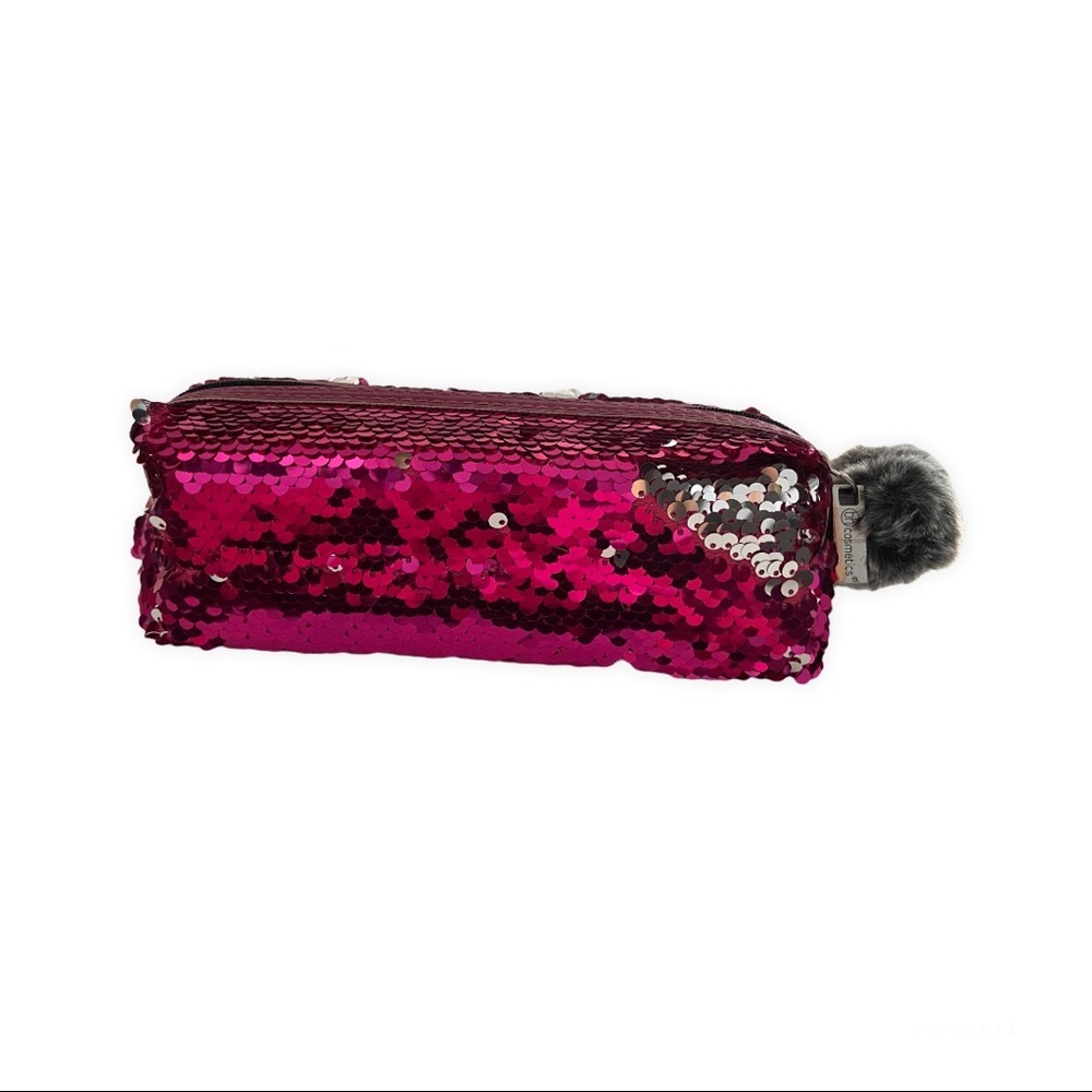 bh cosmetics pink sequins bag new